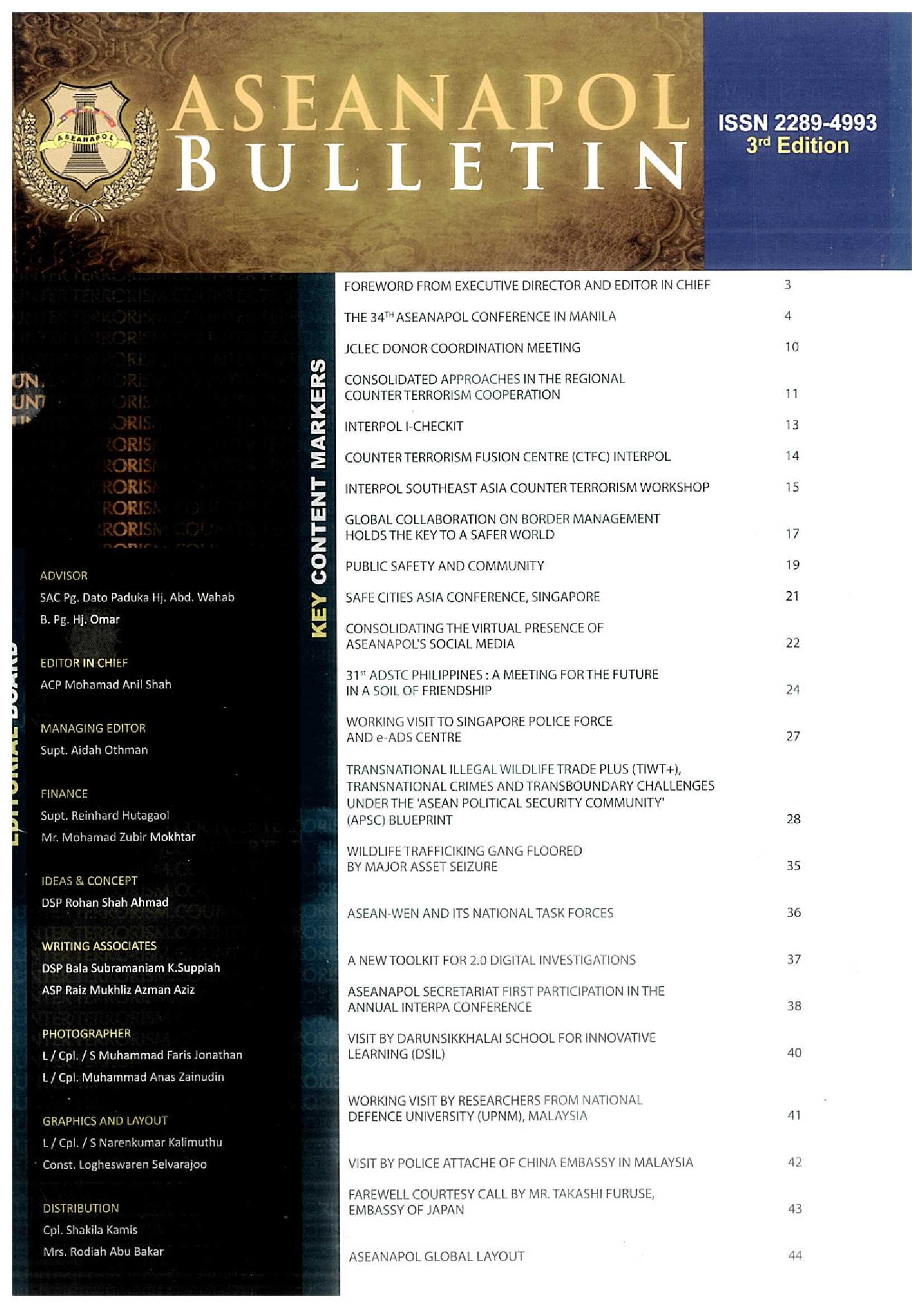 3rd Edition of the ASEANAPOL Bulletin