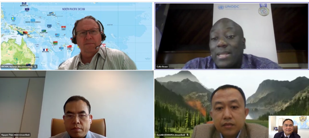 ASEANAPOL Secretariat’s online meeting with UNODC and PCIP